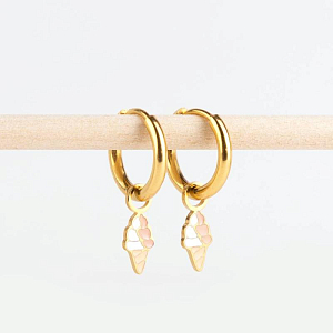 Серьги-кольца для шармов Mrs. Ertha "Essential", 2 шт, диаметр 14 мм